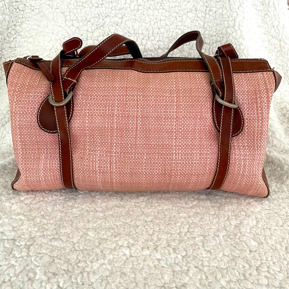 ♠️ Hogan Pink Woven Canvas Bag
